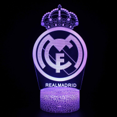 3Д Лампа - нічник - Реал Мадрид (Real Madrid) - Подарунок футболісту