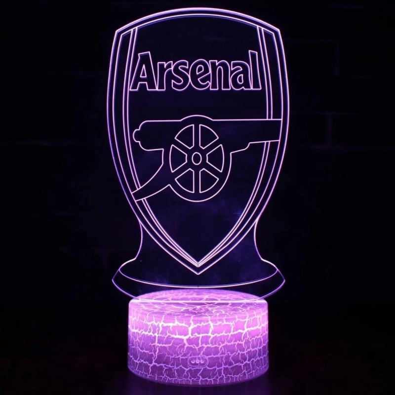 3Д Лампа - нічник - Арсенал (Arsenal London) - Подарунок футболісту